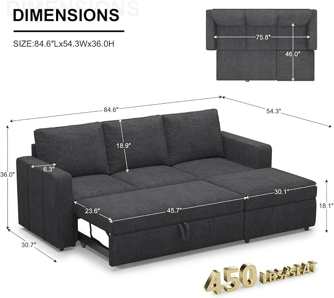 Belffin Modular Sectional Sleeper Sofa - Image 2