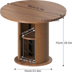 Wildhome Round Dining Table for 2-4, 31 Inch Dining Room Kitchen Table - Image 2