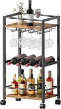 Bar Cart, Home Bar Serving Cart, Mobile Kitchen Carts by VANTIMO