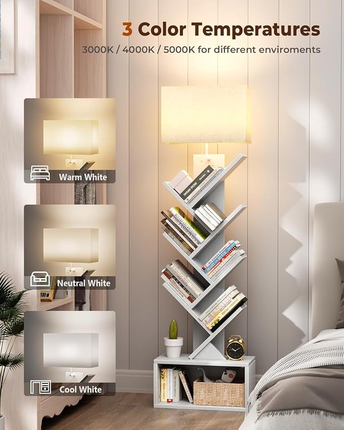 Evermagin 6 Tier Tree Bookshelf - Image 4