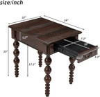 Retro Wooden Side End Table Vintage Nightstand Bedside Table - Image 2