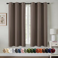 MIULEE Blackout Curtains for Bedroom 2 Panels 40 x 63 Inch Long Tan Brown | by MIULEE