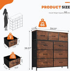 Sweetcrispy 9-Drawer Fabric Dresser Storage Tower - Image 3