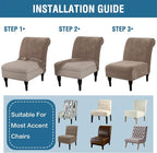 H.VERSAILTEX Armless Accent Chair Covers Thick Velvet Armless Chair Slipcovers - Image 7