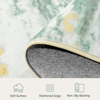 5x7 Area Rug for Living Room, Abstract Washable Non-Slip Rugs, Light Green | - Image 7