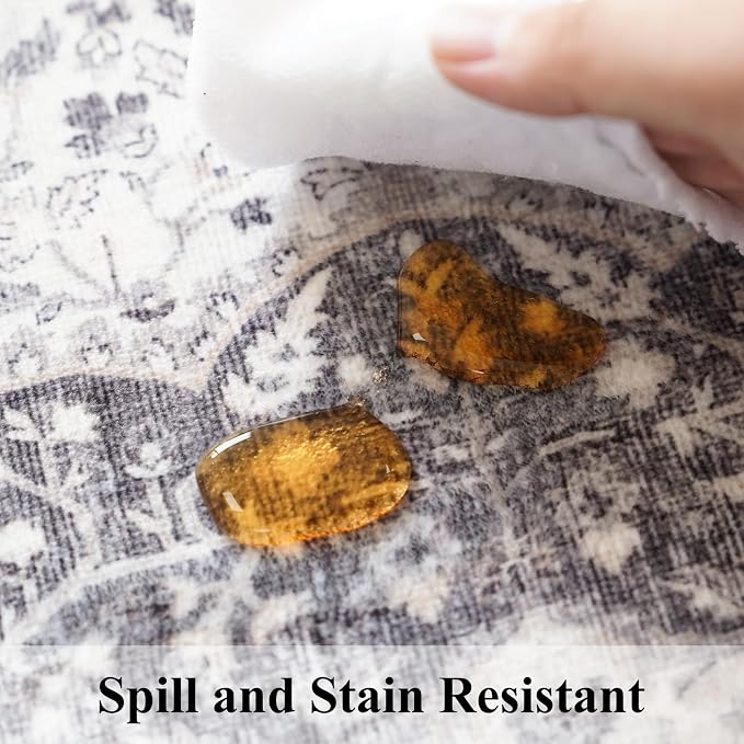 Hallway 2x5 Washable Runner Rug: Oriental Stain Resistant Kitchen Entryway Rugs - Image 5