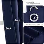 MIULEE Blackout Curtains for Bedroom 2 Panels 34 x 45 Inch Long Navy Blue | - Image 4