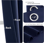 MIULEE Blackout Curtains for Bedroom 2 Panels 40 x 80 Inch Long Navy Blue | - Image 4