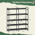 Huuger 5 Tier Bookshelf, Display Bookshelf - Image 2