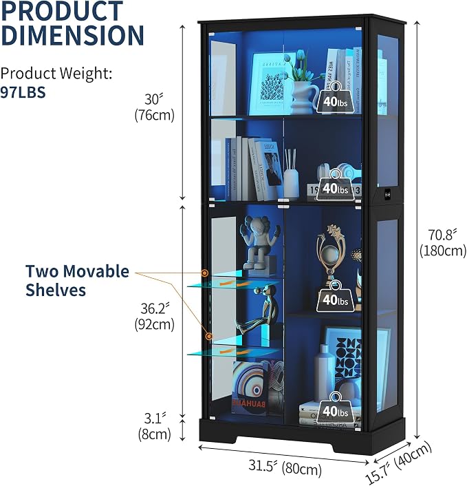 HNEBC 71'' Display Cabinet - Image 2