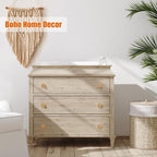ANPHSIN 12 Pack Boho Wood Dresser Drawer Knobs- Handmade Rattan Woven Cabinet - Image 6