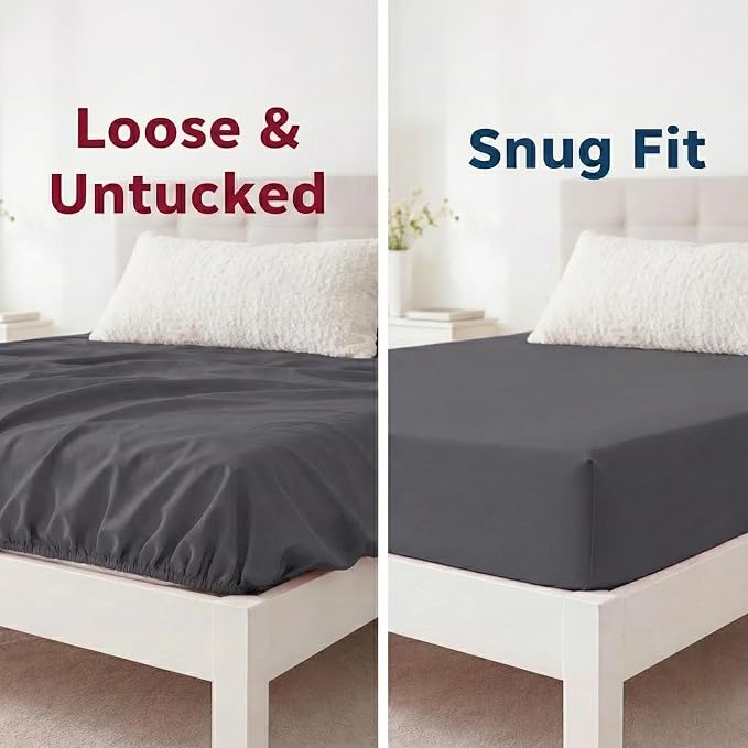Stretchy Twin Fitted Sheet for 4 Inch Low Profile Mattress - Image 3