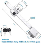 2Pcs Glass Cabinet Lock with Keys, Display Case Lock - Image 3