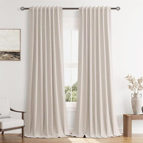 100% Blackout Curtains 84 Inch Length 2 Panels Set by Guken