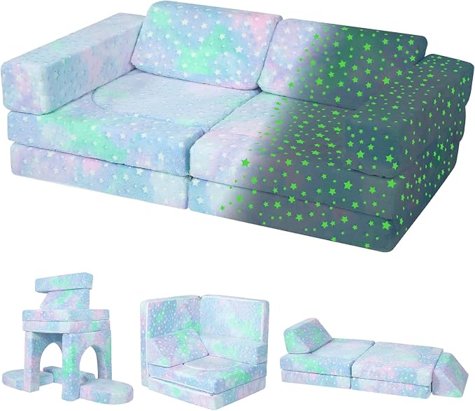 MeMoreCool Kids Play Couch – 10-Piece Modular Sofa by MeMoreCool
