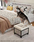 ABHENG Velvet Cover Steel Frame Ottoman - Image 2