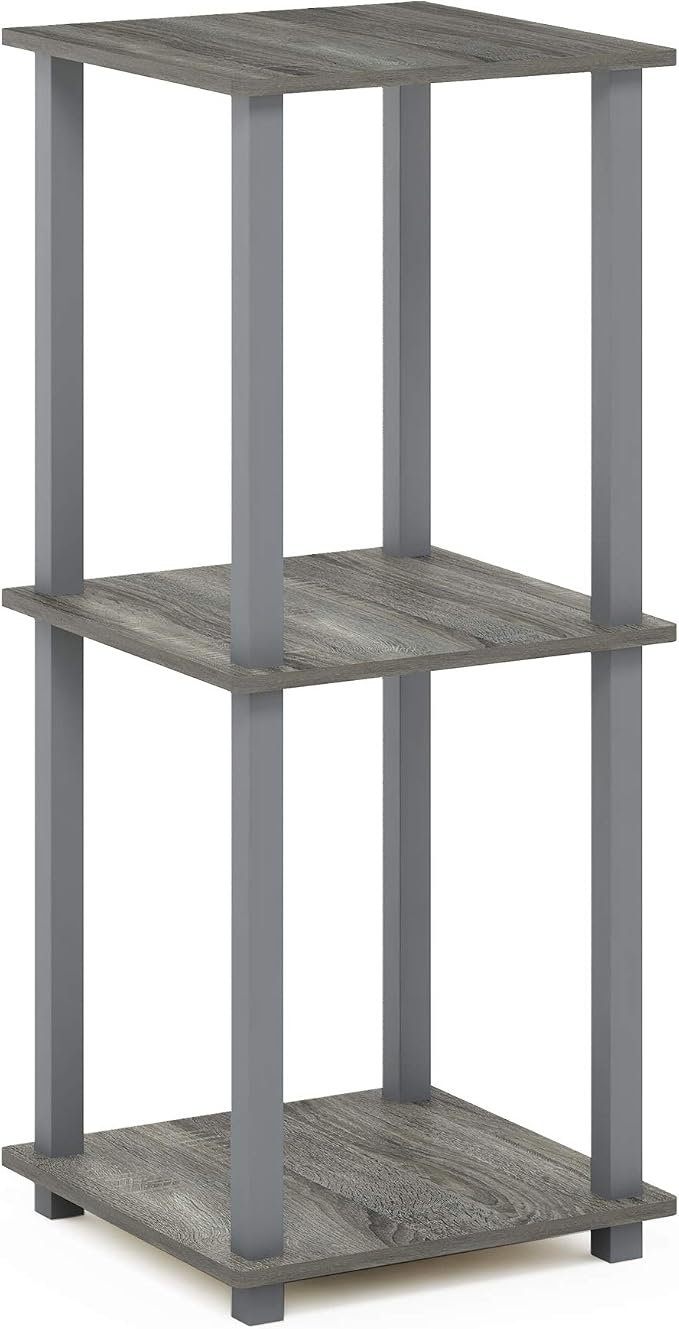 Furinno SIMPLISTIC Side Table Set of 2, 2-Tier Square Modern End Table - Image 9