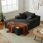 Sytopia Chaise Lounge with Armrests, Oversized Sofa Bed with 3 Pillows - Image 7