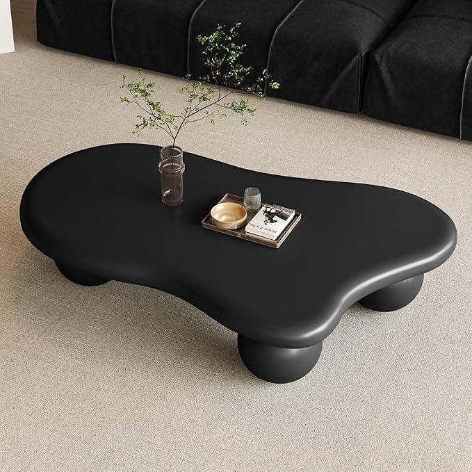 47" Cloud Coffee Table for Living Room Irregular Coffee Table Modern Low Coffee - Image 7