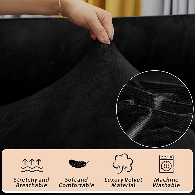 Arfntevss Sectional Couch Covers Slipcovers L Shape Couch Cushion Covers Fitted - Image 5