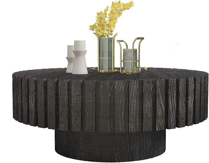 Modern Circular Coffee Table 31 in, Space-Saving Round Center Table - Image 4