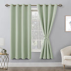 Blackout Curtains for Bedroom, 42 x 63 Inches Length, Seafoam Green | Thermal - Image 8