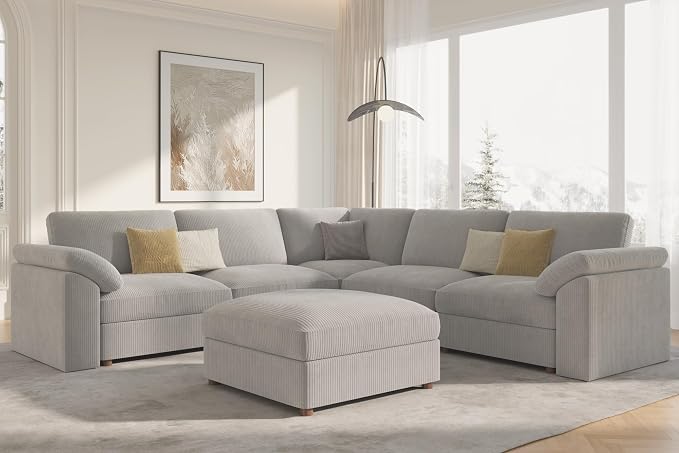 EASE MOOSE Oversized Sectional Modular Sofa, L Shape Sectional Couch by EASEMOOSE
