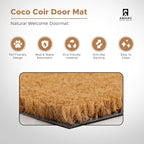 Coir Welcome Mat, Hi-Bye Cat, 17 x 29 in | 100% Natural Coir, Anti-Shedding - Image 3