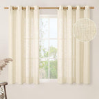 Beige Linen Curtains 54 Inches Long by LAMIT