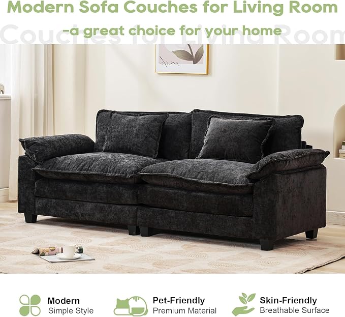 Oprisen 86" Modular Sectional Sofa, Comfy Cloud Couch Sectional Sofa - Image 7