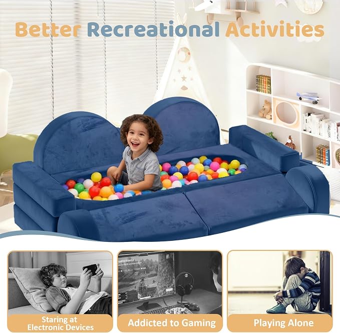 12pcs Modular Kids Play Couch - Image 6