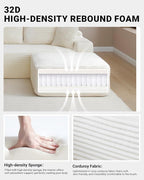 Cloud Sectional Couch, Corduroy Boneless Couches - Image 3