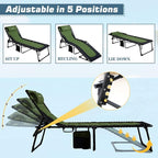 Oversized Padded Outdoor Folding Lounge Chair - Image 4