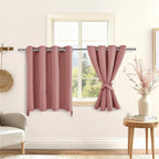 RV Blackout Curtains for Bedroom, 52 x 36 Inches Long, Dusty Rose | Thermal - Image 2