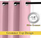 NICETOWN Rouge Pink Blackout Curtain Panel 63 inch Long - Image 4