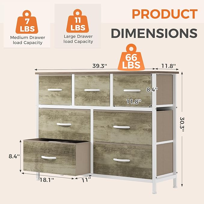 Sweetcrispy 7 Drawer Dresser - Image 3