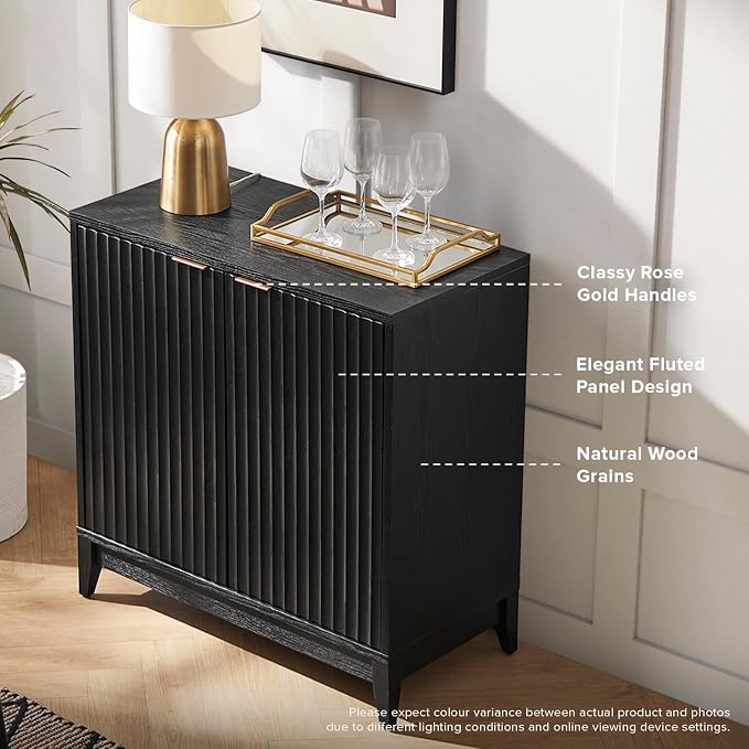 mopio Brooklyn Fluted Storage Cabinet, Modular Accent Buffet Sideboard - Image 5