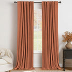 Faux Linen Total Blackout Curtains by 100BlackoutShield