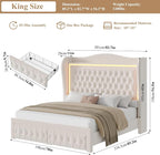 King Bed Frame 55" Tall Headboard - Image 7