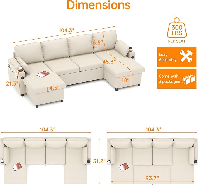 DURASPACE Sofa Bed Pull Out Couch Sleeper - Image 2