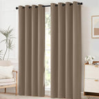 Yakamok Room Darkening Curtains 52x84 inch Length Khaki-Living Room | 2 panels - Image 4