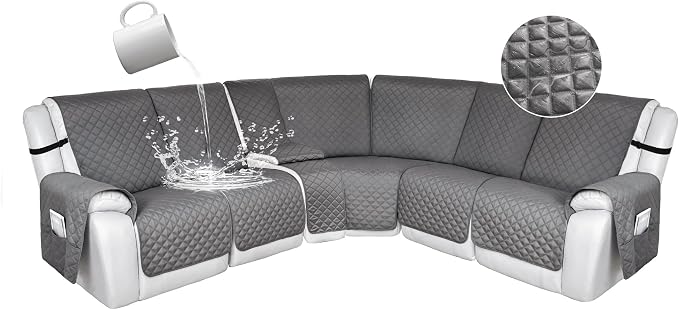 HDCAXKJ 100% Waterproof Reclining Sectional Couch Covers L Shape Recliner Sofa by HDCAXKJ