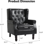 Mid-Century Modern Wingback Accent Chair - Image 2