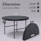 Our Modern Space 3.5 Feet Circular Round Foldable Table - Image 2