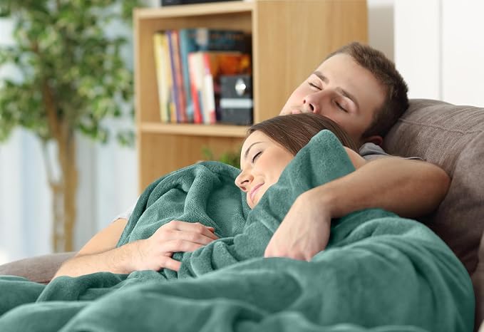 Utopia Bedding Soft Fleece Bed Blanket Queen Size Celadon | Microfiber Plush - Image 6