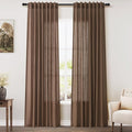 Caramel Brown Curtains 80 Inches Long 2 Panels Set by Nanspring