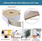 Shappy 2 Packs 120 x 1 x 0.12 Inch Felt Strips - Image 3