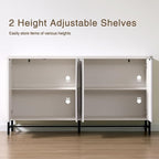 Fatmok 65" Fluted Buffet Cabinet - Image 4