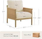 CHITA Accent Chairs Set of 2, Braid Modern Armchair - Image 2