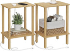 TUTOTAK End Table with Charging Station, Small Side Table with Outlets by ChoosetutotakFurnitureBuildYourCozyHome